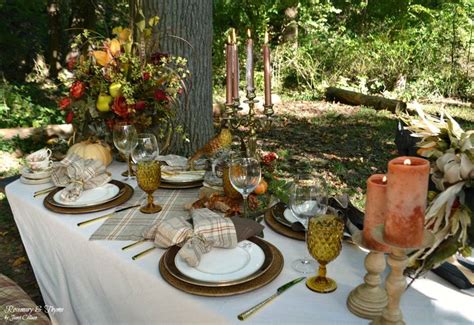 Elegant Fall Table Setting In The Woods Fall Table Settings Fall