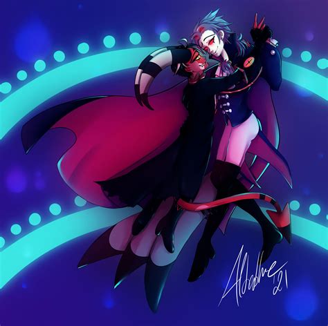 Blitzo X Stolas from Helluva Boss by Albablue777 on DeviantArt