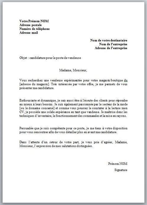 Lettre de motivation evolution interne 16 avis 2019. Lettre de motivation pour un poste de vendeuse : modèle et ...