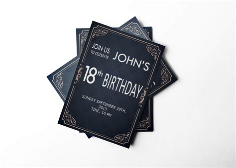 18th Birthday Invitation Design Templates 99effects