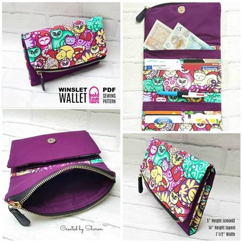 Winslet Wallet Pdf Sewing Pattern By Hold It Right There Etsy Wallet Sewing Pattern Backpack