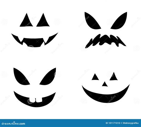 Jack O Lantern Smile Silhouette Vector Symbol Icon Design Beaut Stock