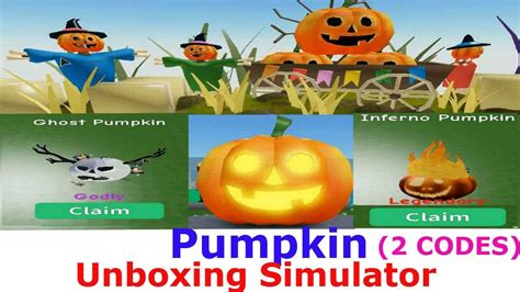 Pumpkin Area And 2 Codes Unboxing Simulator Roblox Giant Pumpkin 🎃