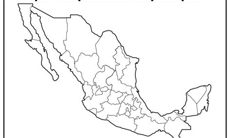 Mapa De Mexico Sin Nombres Mapa De Mexico Mapa Mexico Con Nombres Mapas