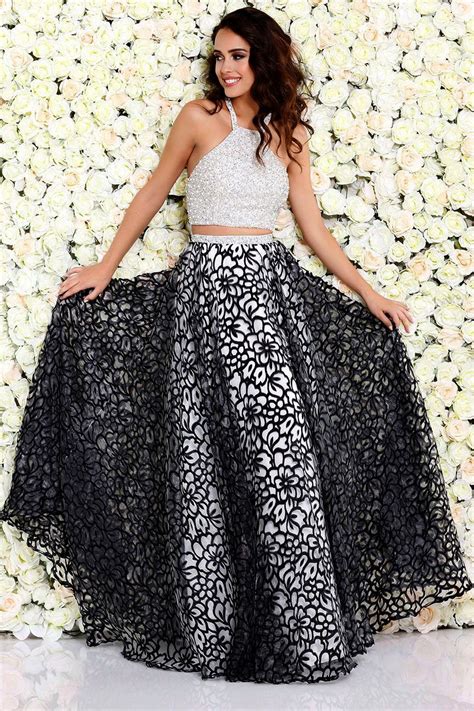 Prom Dresses Evening Dresses By Shail K Ash40712 Two Piece Halter Gown