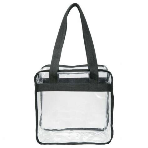 Clear Stadium Tote Bag With Zipper 12x12x6 Nfl Stadium Approved Lot