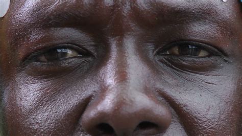 Extreme Close Up Of The Eyes And Nose Of An African Man Stock Video