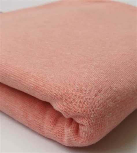 Cotton Knit Ribbed Peach Melange Fabricstore