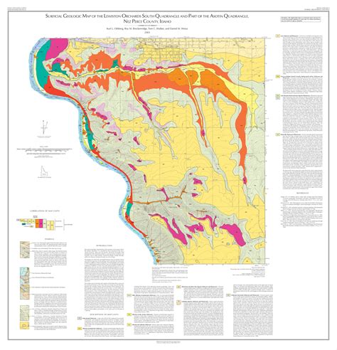 Surficial Geologic Map Of The Lewiston Orchards South Quadrangle And