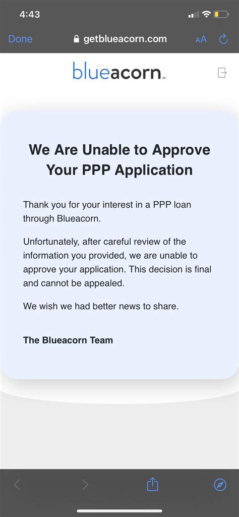 Glitch I Signed Docs And Was Approved For Blue Acorn About A Month