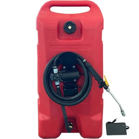 Gas Fuel Caddy Transfer Tank Container With Pump Rolling Gasoline Can