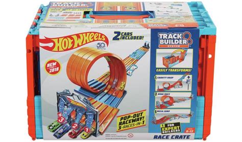 Hot Wheels Track Builder Race Crate Crate Includes 3