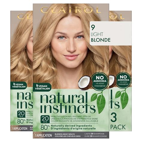 Buy Clairol Natural Instincts Demi Permanent Hair Dye 9 Light Blonde