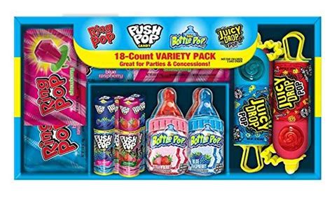 Bazooka Candy Brands Variety Summer Candy Box 18 Count Lollipops W