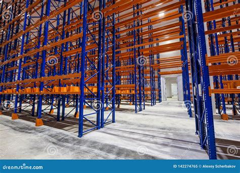 Huge Areas For Storage Of Goods Storage Rack Stock Image Image Of