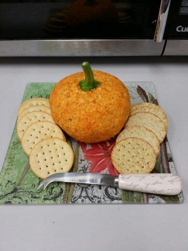 Pumpkin Shaped Cheeseballperfect For Fall Cheese Ball Pear