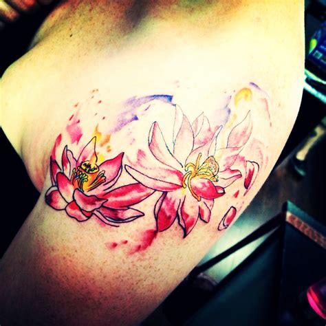 Pin By Alexandra Boudreau On Tattoos Watercolor Lotus Watercolor Lotus Tattoo Tattoos