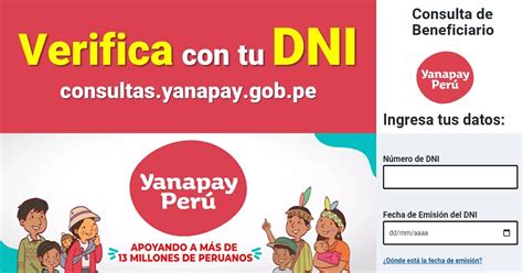 Bono Yanapay Link Ingresa Tu Dni Y Verifica Si Accedes Es Mi Perú