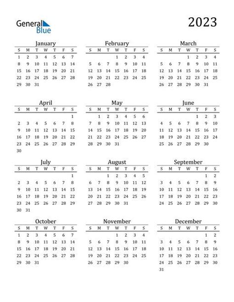 2023 Printable Calendar Pdf Or Excel Icalendars Net Zohal