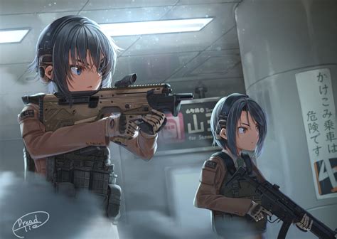 Wallpaper Anime Girls Anime Guns Machine Gun 2040x1450 Pc7