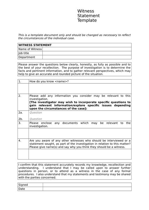 An incident report is simply a written statement of the events and how they isn't hard to write an incident report, but there are a few. 14+ Employee Witness Statement Forms - Minak