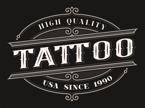 Vintage Logo For The Tattoo Studio 560641 Vector Art At Vecteezy