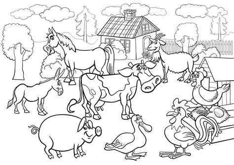 Printable Farm Coloring Pages