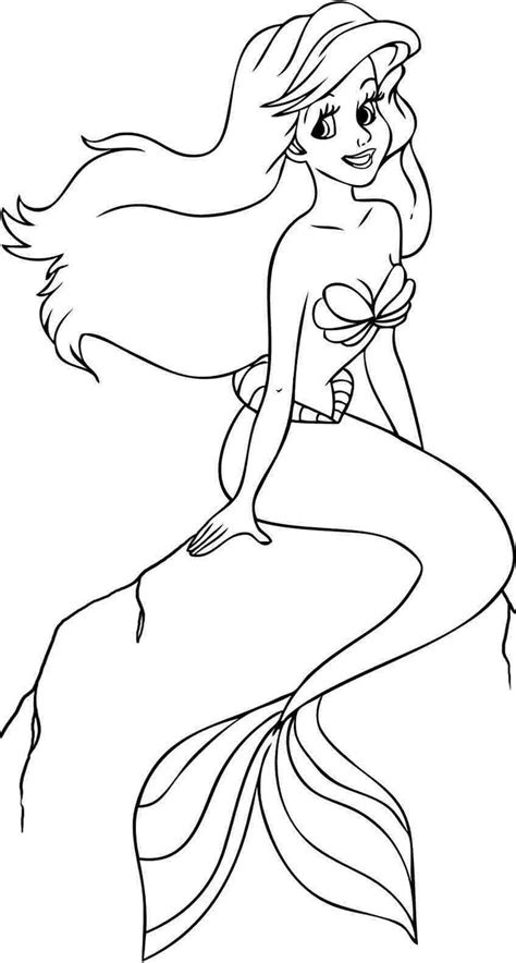 Pretty mermaid princess collection, fish, starfish, crabs, a castle, crown and magic. Little Mermaid Coloring Pages | Mermaid coloring pages ...