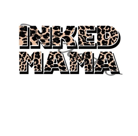 Inked Mama Half Leopard PNG Print File For Sublimation Or Etsy