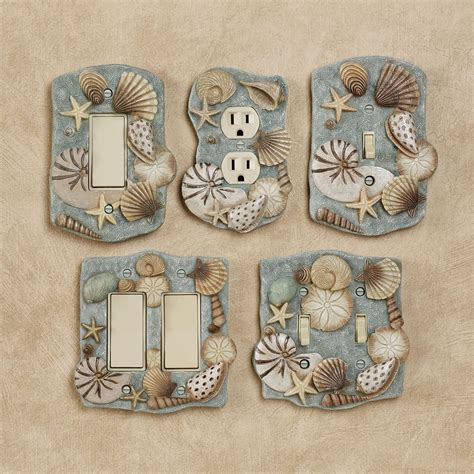 Switch Plates And Outlet Covers Coastal Beach Decor Vintage Seashells