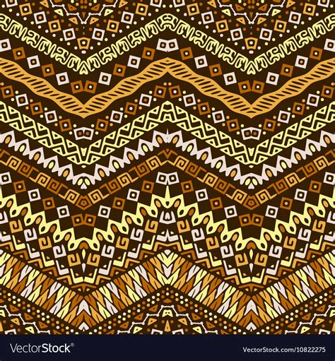 African Style Pattern With Tribal Motifs Vector Image