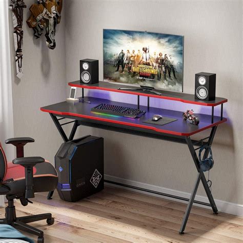 A computer desk is a lot like a computer case in the way that both of them are two types of products where you simply can't say. Tribesigns 55" Ergonomic Large Gaming Desk with Monitor ...