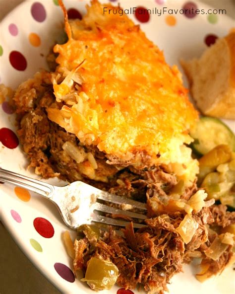 Used bowtie pasta and only 1 c of cheese to reduce calories. Beefy Hashbrown Casserole