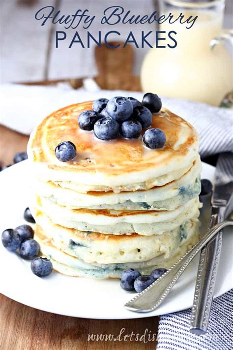Fluffy Blueberry Pancakes Lets Dish Recipes