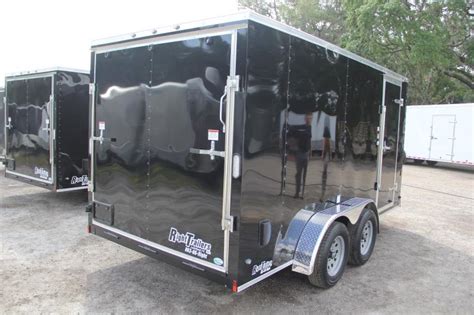 7x14 Continental Cargo Enclosed Trailer Black Right Trailers