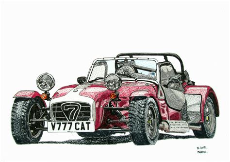 Caterham 7 Drawing Caterham Seven Drawing My Drawing For A Client Using Watercolour Pencils