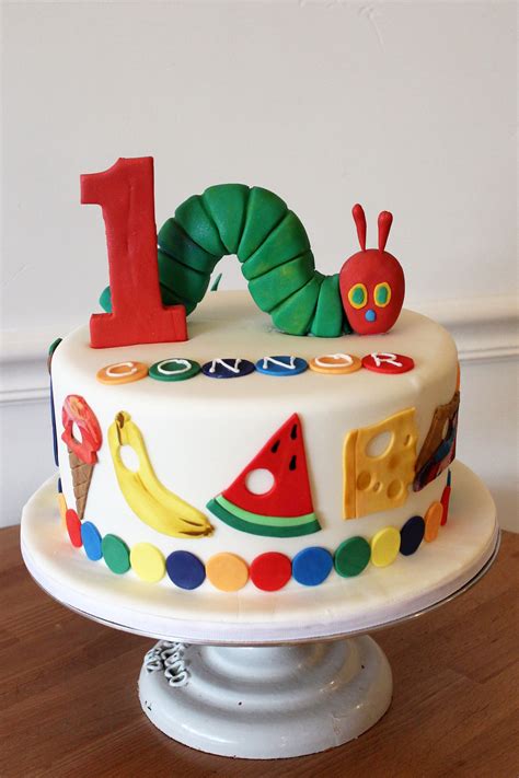 Fab birthday cake ideas for two year olds. Very Hungry Caterpillar Custom Cake | Boys 1st birthday ...