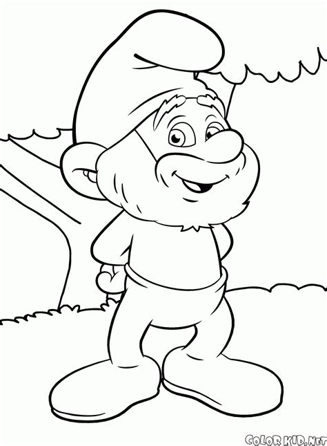 Printable and coloring pages of the smurfs. Coloring page - The Smurfs