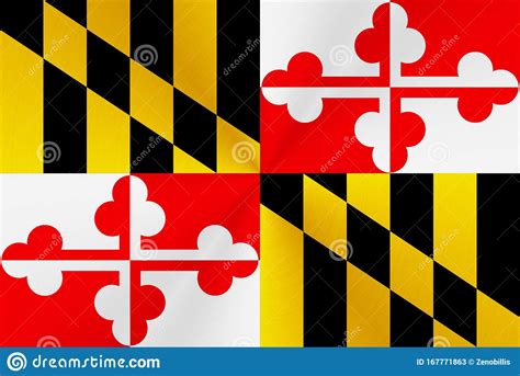 Flag Of The Us State Of Maryland In Traditional Colors Stock