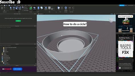 How To Do A Circle Roblox Studio Youtube