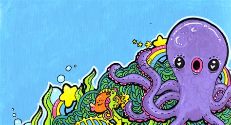 Purple Octopus Painting By Marywinkler On Deviantart