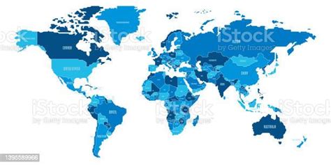 Simplified Smooth Border World Map Stock Illustration Download Image