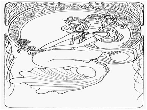 Mermaid Adult Coloring Pages Realistic Coloring Pages