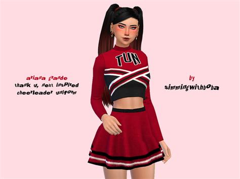 The Sims Resource Ariana Grande Cheerleader Uniform Top Only