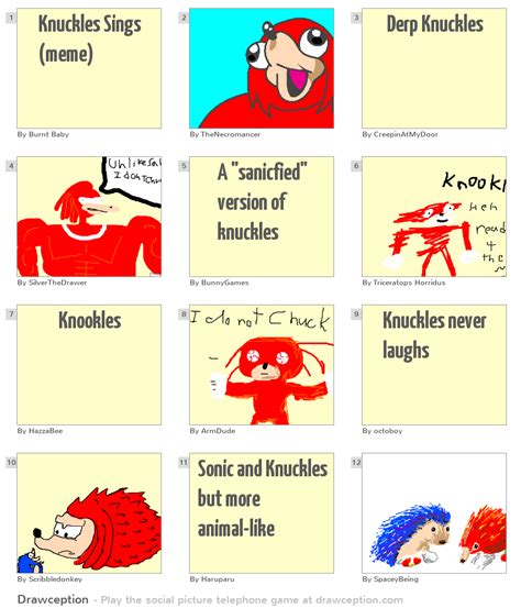 Knuckles Sings Meme Drawception