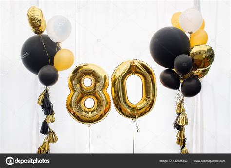 Decoración Para 80 Años Cumpleaños Aniversario Fotografía De Stock