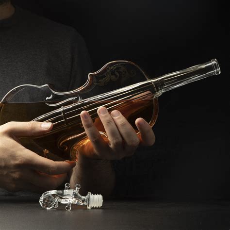Glass Violin Decanter Set Brookstone
