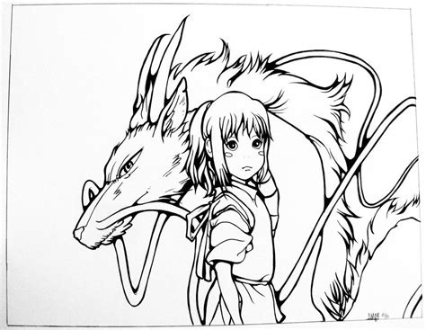 Make sure to refer to the picture above as you need to ink only some let's learn how to draw sayaka from when marnie today! Chihiro and Haku 2 by amandurinorange | Studio ghibli ...