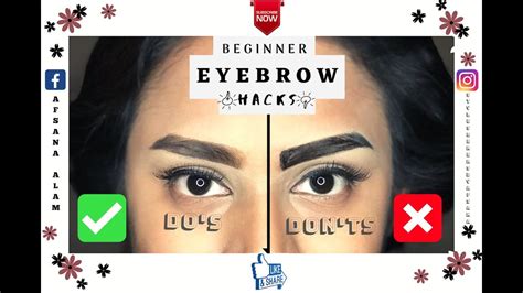 Beginners Eyebrow Hacks Dos Donts Youtube