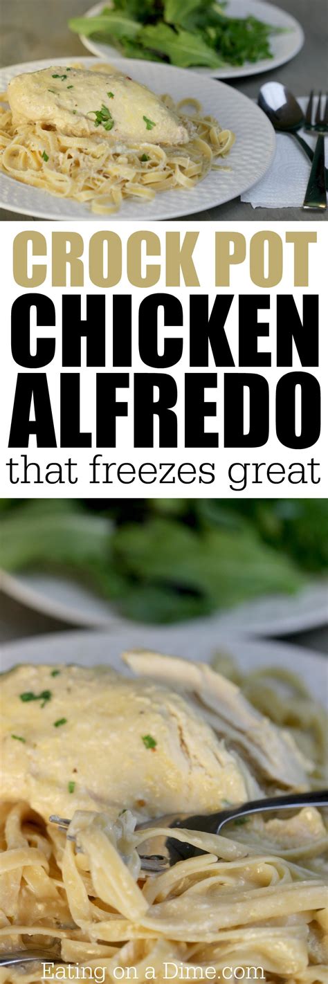 Easy Crock Pot Chicken Alfredo Eating On A Dime